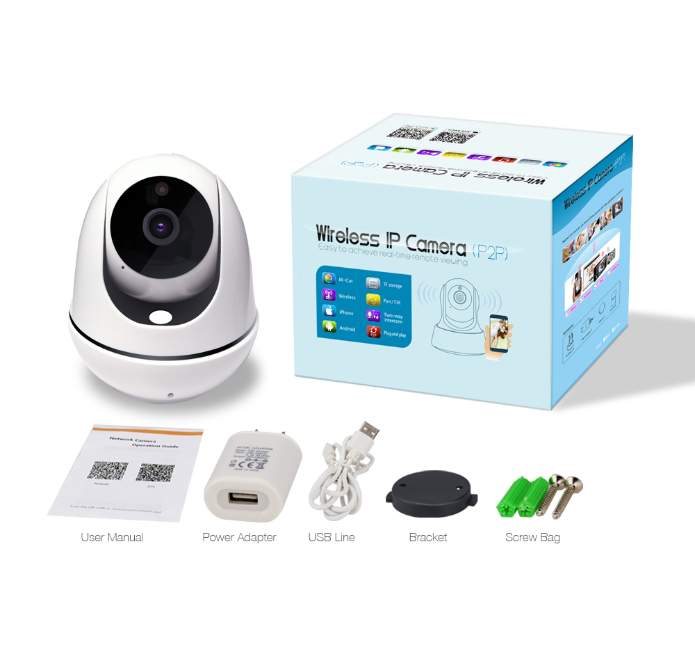 1080P automatic tracking one-button call wireless webcam